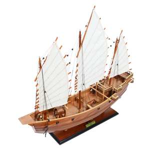 Modèle de bateau de guerre chinois en cèdre B405, peint à la main, décoration nautique, cadeau pour collectionneur, décoration d'intérieur, 69Lx16Wx60H cm - Product Image 4