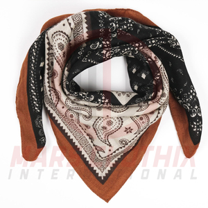 ผ้าโพกหัวพิมพ์ลายสวยสง่าสำหรับผู้หญิงผ้าพันคอผ้าไหมผ้าซาติน - Product Image 2