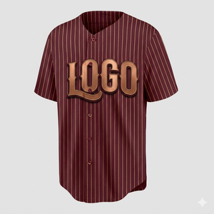 Men Baseball Jersey Short Sleeve Navy V-Neck Button Front Embroidered Team Name Logo Moisture Wicking Regular Fit - Product Image 4