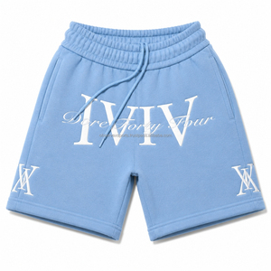 Shorts de jogging unisexes personnalisés en molleton bouclette de coton épais, décontractés, pour hommes, couleur unie, brodés - Product Image 6