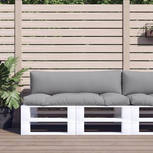 Set di 2 Cuscini per Pallet da Esterno Grigio 100% Poliestere 43.3 X 22.8 X 3.9 pollici 22.8 X 43.3 X 3.9 pollici 43.3 X 22.8 X 3.9 pollici - Product Image 1