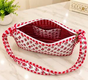 Vintage Striped Print Soft Cotton Durable Hobo <b>Bag</b> for <b>Women</b> Lightweight Zipper Shoulder Crossbody Valentine's Day Birthday - Product Image 2