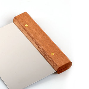 Professional Stainless Steel Dough <b>Scraper</b> Ergonomic Wood Handle 15cm Bench <b>Knife</b> for Bakery Pastry Pizza Kitchen Accessories - Product Image 3