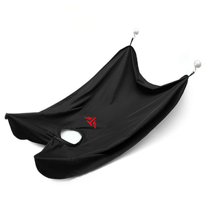 High Quality Waterproof Shaving Beard Bib Black and White Beard Trimming Apron Cape with Transparent <b>Suction</b> Cup <b>Hooks</b> - Product Image 1