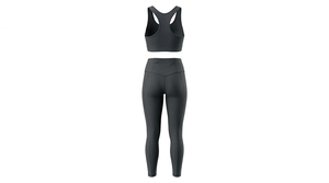 Nuevo Conjunto Deportivo Personalizado de Moda, Transpirable, de Cintura Media, para Yoga, para Mujer, Sin Costuras, de Spandex/Poliéster, de Secado Rápido, Color Sólido - Product Image 2