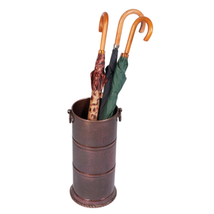 Porte-parapluie sur pied en cuivre antique, capacité unilatérale, pour la décoration intérieure - Product Image 1