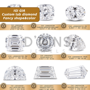 Diamant en vrac D'vins en gros, certifié IGI/CVD, taille Radiant, 5,08 carats, couleur E, pureté VVS1, diamant de laboratoire - Product Image 5