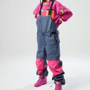 <b>Waterproof</b> Men's Women's Ski Bib <b>Overalls</b> Windproof Insulated Snowboard Pants Breathable Winter Outdoor Sportswear Snow Trousers - Product Image 1