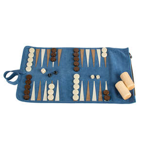 Vente en gros : Jeu de société portable en cuir PU personnalisé, échecs et backgammon, idéal pour les voyages en famille - Product Image 1