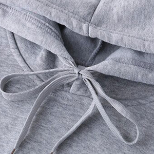 Sweat-shirt à capuche gris pour homme, coupe classique, en coton French Terry, pull décontracté avec poche, vêtements d'automne, sweats à capuche boxy pour homme - Product Image 3