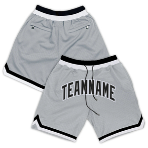 Shorts de basketball en mesh Jalen pour garçons, avec cordon de serrage, respirants, séchage rapide, nom de l'équipe, poche arrière zippée - Product Image 2