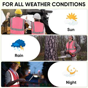 Chalecos de Seguridad Reflectantes de Malla para Hombre y Mujer, Chaleco de Alta Visibilidad con Bolsillos, Ropa de Seguridad para la Construcción, Chaleco de Trabajo de Neón - Product Image 3