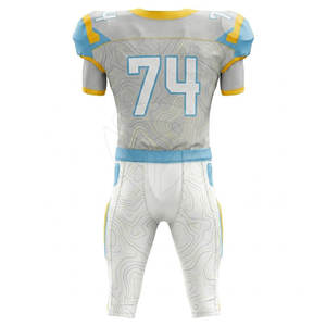 Maillots de football américains personnalisés en gros, coupe ample, col en V, surdimensionnés, respirants, séchage rapide, écologiques, 100% coton - Product Image 2