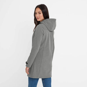 Chaqueta Larga de Invierno para Mujer, Chaqueta Softshell Lujosa con Capucha Completa, Logotipo Bordado, Tela de Lana, Abrigo Largo de Alta Calidad para Mujer - Product Image 2