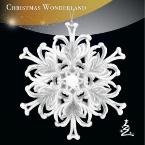 Décoration de Noël et du Nouvel An en gros, décoration d'hiver, peinture argentée mate, paillettes blanches, acrylique, 3 couches, garniture, flocon de neige - Product Image 2