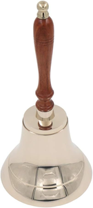 Solid <b>Brass</b> Loud Hand Call <b>Bell</b> for Weddings Christmas School 11 H 5 D Inch Polished <b>Brass</b> - Product Image 2