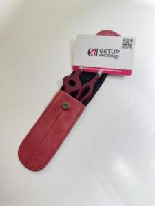 Pince à épiler sourcils et cils à pointe inclinée, rouge foncé, en acier inoxydable, outils spéciaux durables - Product Image 6