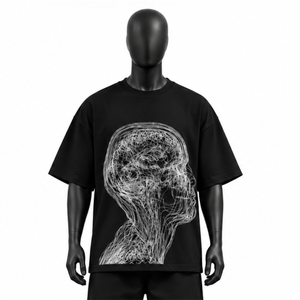 T-shirt en coton surdimensionné avec impression graphique personnalisée, vente en gros, OEM, streetwear - Product Image 1
