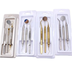 Kit d'examen dentaire professionnel avec miroir, sonde et pinces, instruments chirurgicaux dentaires en acier inoxydable pour étudiants - Product Image 1
