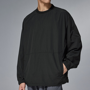 Camiseta de Manga Larga para Hombre, Cuello Redondo, Color Sólido, Tejido, Talla Grande, Estilo Casual, en Negro, Gris, Blanco, Caqui y Oliva - Product Image 2