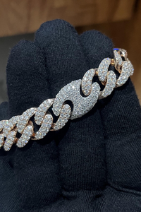 สร้อยข้อมือโมอิสซาไนต์แบบ Iced Out สไตล์ฮิปฮอปสุดหรู ประดับเพชรระยิบระยับ เหมาะสำหรับผู้ชายและผู้หญิง - Product Image 5