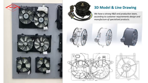 CHIN LANG TAIWAN, Conjunto de Ventilador de Radiador para Auto, 12V, para S80 08'~14' con Motor FCM 3.0T, OE # 31338823-3 - Product Image 3