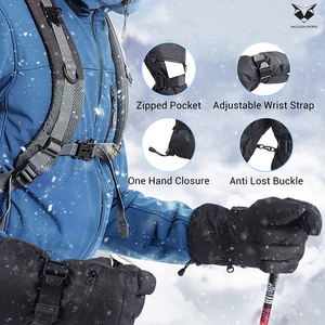 Good Supplier Fully Customized Made Durable Lightweight Hand Protection Anti-Slip Grip Heated Waterproof Breathable <b>Ski</b> <b>Gloves</b> - Product Image 6