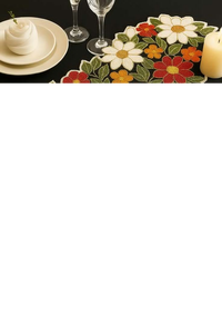 Elegante Camino de Mesa Bordado con Cuentas para Decoración de Interiores, Navidad, Halloween y Fiestas, para Mesa de Comedor - Product Image 5