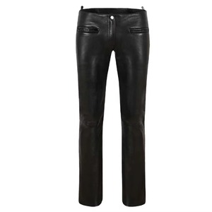 Pantalones de Cuero Genuino de Alta Calidad para Mujer, Pantalones de Piel de Oveja de Color Negro con el Mejor Precio, Pantalones de Cuero de Alta Calidad - Product Image 6