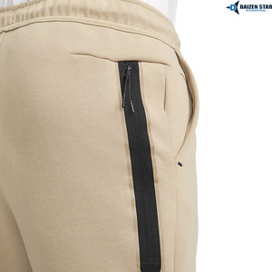 Shorts Bermuda Homme Kaki en Polyester Taille Mi-Haute avec Cordon de Serrage Style Sportif Poches Séchage Rapide Respirant Tissu Tricoté Uni - Product Image 2