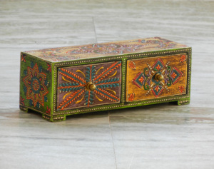 Hand-Painted Wooden Desk Organizer Decorative Storage Drawer for <b>Wardrobe</b> Kitchen Table Decor Christmas Birthday Jewelry <b>Box</b> - Product Image 4