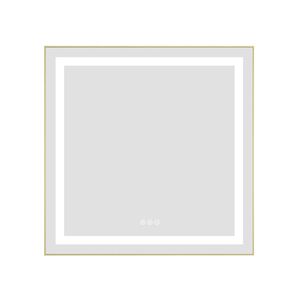 Specchio LED da Bagno 30x30 Pollici con Illuminazione Frontale e Posteriore, Montaggio a Parete, Cornice in Alluminio, Antiappannamento, Memoria, 3 Anni di Garanzia - Product Image 2