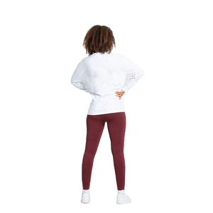 T-shirt blanc pour femme, best-seller, confortable, coupe oversize, manches longues, 100% coton, doux, respirant, coupe décontractée, idéal pour la gym et l'entraînement, OEM - Product Image 5