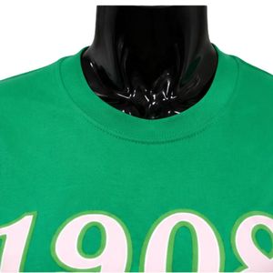 เสื้อยืดพิมพ์ลายกราฟิกสีเขียว ปี 1908 แขนสั้นสำหรับผู้หญิง เสื้อยืดลำลองผ้าฝ้าย แฟชั่นสตรีทแวร์ เสื้อผ้าผู้หญิงทันสมัย ขายส่ง - Product Image 5