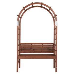 Panchina ad Arco in Legno Stile Antico da 2,1 m per 2 Persone, Decorazione per Giardino, Patio, Prato, Pergolato e Piante Rampicanti - Product Image 1