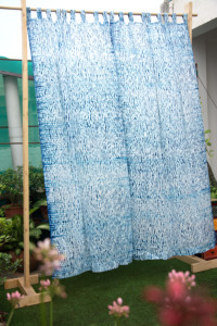 Rideau imprimé tie-dye en coton fait main, rideau de fenêtre bohème, décoration intérieure pour salon, chambre, hôtel, complexe hôtelier, taille personnalisée - Product Image 6