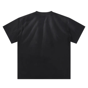 T-shirt d'été pour homme en coton, manches courtes, délavé, coupe ample, style vintage streetwear - Product Image 2