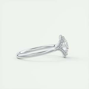 Bague de fiançailles Bardot Scallop sertie de 29 diamants de 2,14 carats, taille ronde, cultivés en laboratoire, en or blanc 14 carats - Product Image 1