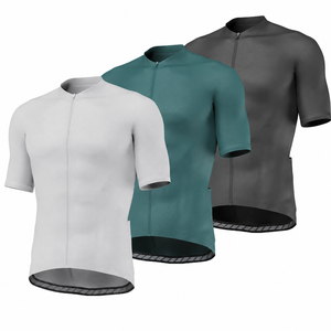 Ensemble de maillots de cyclisme à manches courtes noir, vert, blanc, séchage rapide, 100% polyester, unisexe, adulte, équipe personnalisée, 120g, vêtements de sport - Product Image 6