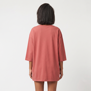 Wholesale Women's Long Sleeve Oversized V Neck Cotton T Shirt Relaxed Fit Casual Drop Shoulder Custom Pullover <b>Top</b> - Product Image 6