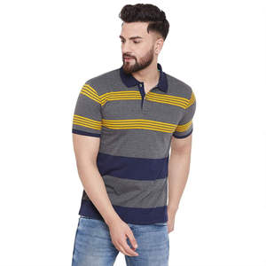 Ventes directes usine : Chemises d'affaires pour hommes en stock, uniformes de bureau, chemises polo décontractées à col montant noires et orange - Product Image 1