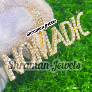 จี้เพชรเพาะเลี้ยงแบบปรับแต่งได้ NOMADIC จี้เงินแท้สลักชื่อส่วนตัวสำหรับผู้ชาย งานเลี้ยงเด็ก จี้ VVS - Product Image 2