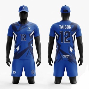 240gsm 100% Polyester Breathable Anti-UV Anti-Bacterial Men's <b>Volleyball</b> Jersey <b>Set</b> Heat-Transfer Printed Custom Logo Short - Product Image 2