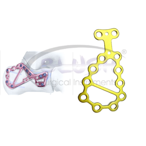 Titanium 2mm Orthopedic Surgery Implant Anatomic Calcaneal Locking Plate Veterinary Human Use CE ISO By <b>Blush</b> Surgical - Product Image 1
