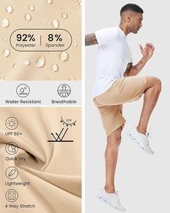กางเกงขาสั้นคาร์โก้สำหรับผู้ชาย มีกระเป๋าซิป เอวยางยืด แห้งเร็ว สำหรับกิจกรรมกลางแจ้ง ท่องเที่ยว ฤดูร้อน ตกปลา - Product Image 5