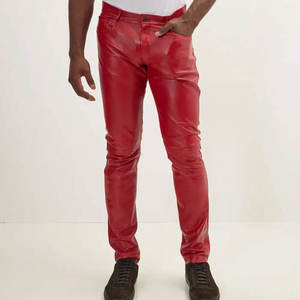 Pantalones de Cuero para Hombre de Diseño Profesional, Impermeables y de Alta Calidad, Nuevo Estilo, Color Liso - Product Image 5