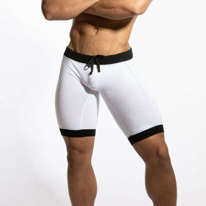 Shorts de cycliste décontractés en maille unie pour hommes avec braguette zippée, séchage rapide, poches, taille haute, service OEM pour la course, la gym et le style de vie actif - Product Image 1