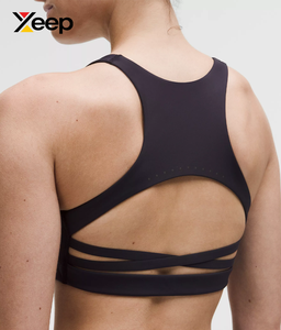 เสื้อชั้นในกีฬาโยคะคุณภาพสูงสำหรับผู้หญิง XEEP รุ่น XC-SB-192 แบบเรียบง่าย ระบายอากาศได้ดี สายปรับได้ แผ่นรองถอดออกได้ รองรับได้ดีเยี่ยม แห้งเร็ว - Product Image 4