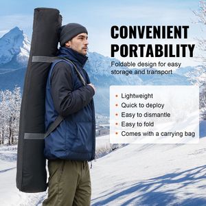 Tenda da Pesca Isolata Portatile per 1-2 Persone, Area Pesca 24 Piedi Quadrati, Casetta Termica per Pesca sul Ghiaccio Invernale - Product Image 6