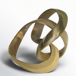 Aluminum Metal Unique Shape Gold Plated Modern Sculptures From India Fancy Style Hot Selling Excellent Quality - Product Image 1